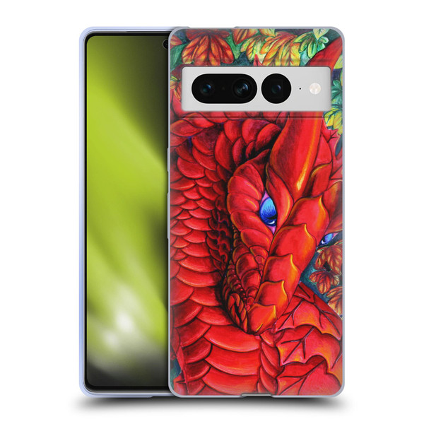 Carla Morrow Dragons Red Autumn Dragon Soft Gel Case for Google Pixel 7 Pro
