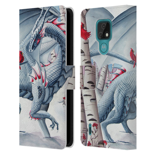 Carla Morrow Dragons Lady Of The Forest Leather Book Wallet Case Cover For Motorola Moto E7