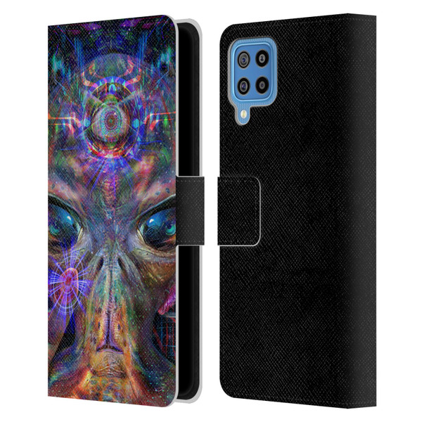 Jumbie Art Visionary Alien Leather Book Wallet Case Cover For Samsung Galaxy F22 (2021)