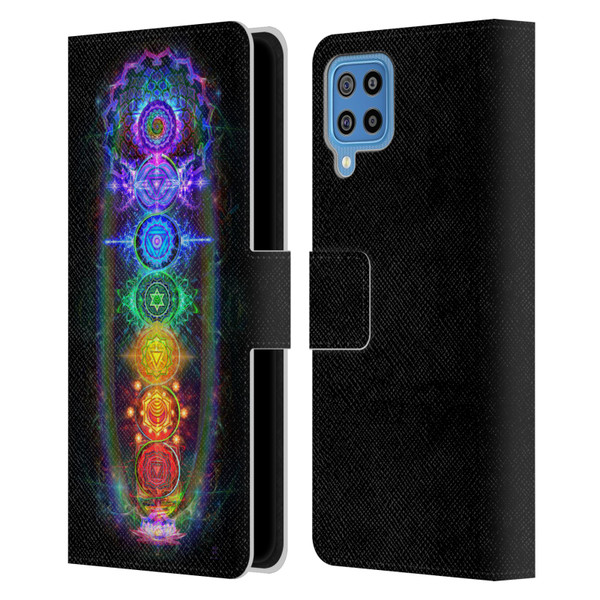 Jumbie Art Visionary Chakras Leather Book Wallet Case Cover For Samsung Galaxy F22 (2021)
