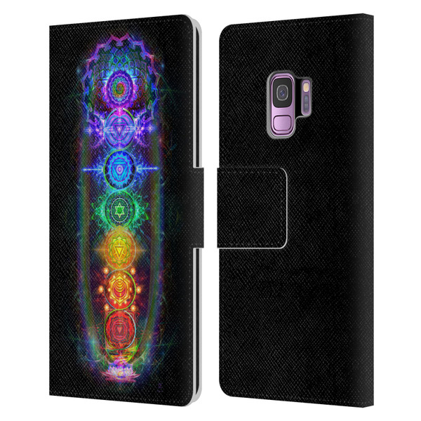 Jumbie Art Visionary Chakras Leather Book Wallet Case Cover For Samsung Galaxy S9
