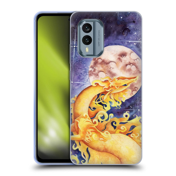 Carla Morrow Dragons Golden Sun Dragon Soft Gel Case for Nokia X30