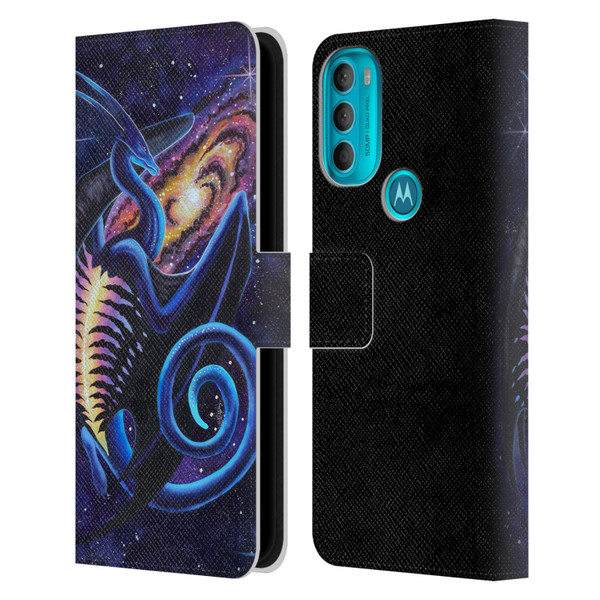 Carla Morrow Dragons Galactic Entrancement Leather Book Wallet Case Cover For Motorola Moto G71 5G