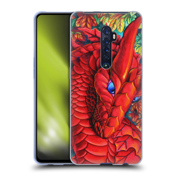 Carla Morrow Dragons Red Autumn Dragon Soft Gel Case for OPPO Reno 2