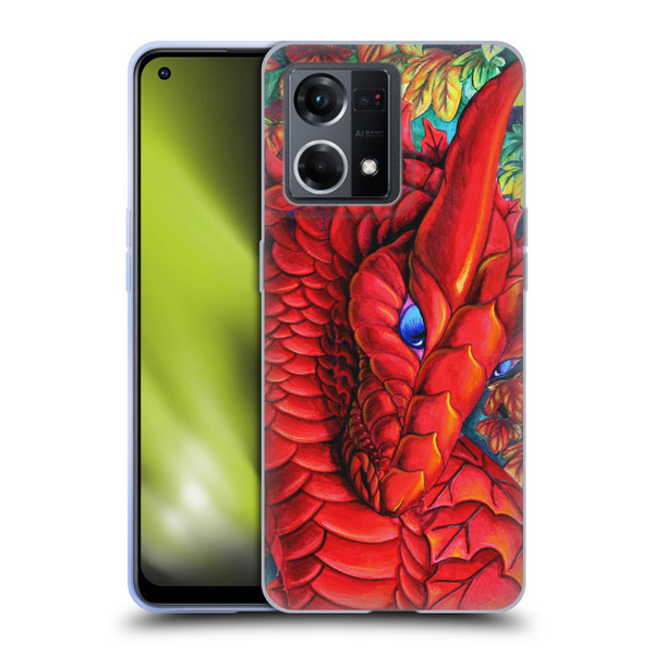 Carla Morrow Dragons Red Autumn Dragon Soft Gel Case for OPPO Reno8 4G