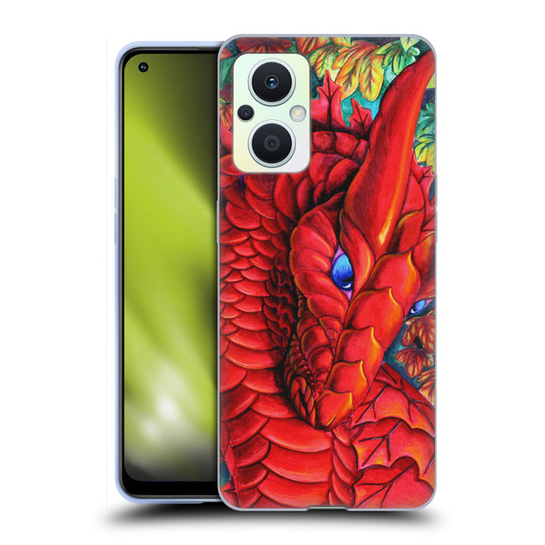 Carla Morrow Dragons Red Autumn Dragon Soft Gel Case for OPPO Reno8 Lite