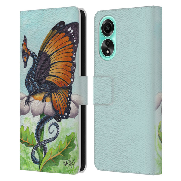 Carla Morrow Dragons The Monarch Leather Book Wallet Case Cover For OPPO A78 4G