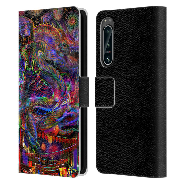 Jumbie Art Visionary Dragon Leather Book Wallet Case Cover For Sony Xperia 5 IV