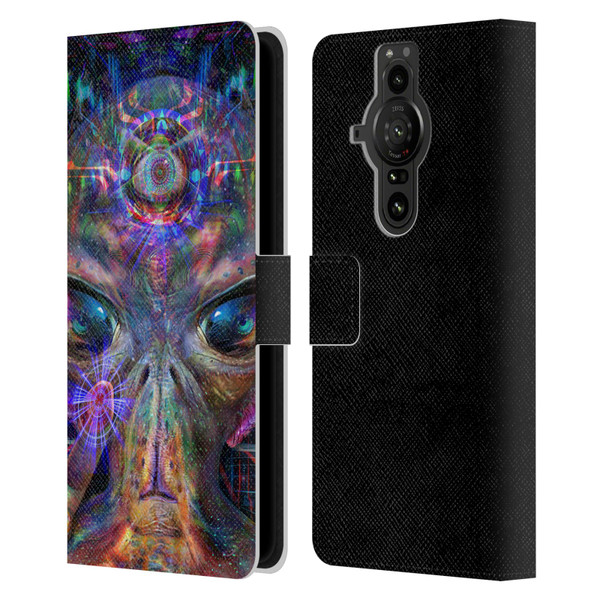 Jumbie Art Visionary Alien Leather Book Wallet Case Cover For Sony Xperia Pro-I