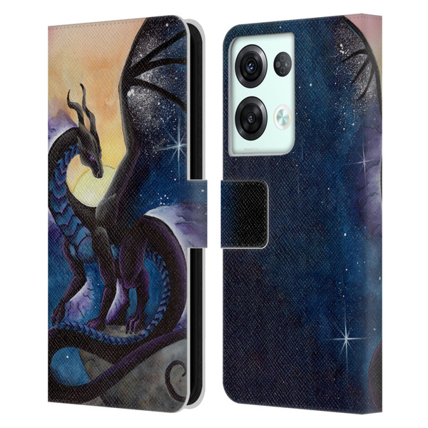 Carla Morrow Dragons Nightfall Leather Book Wallet Case Cover For OPPO Reno8 Pro