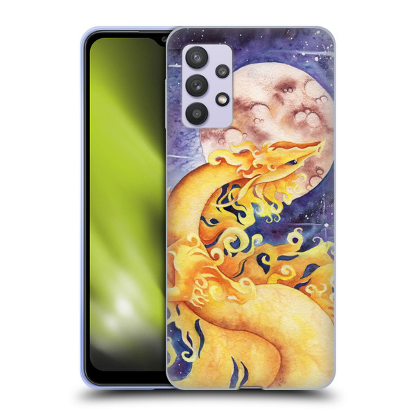 Carla Morrow Dragons Golden Sun Dragon Soft Gel Case for Samsung Galaxy A32 5G / M32 5G (2021)