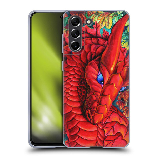 Carla Morrow Dragons Red Autumn Dragon Soft Gel Case for Samsung Galaxy S21 FE 5G