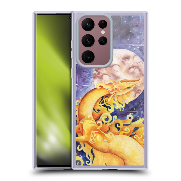 Carla Morrow Dragons Golden Sun Dragon Soft Gel Case for Samsung Galaxy S22 Ultra 5G