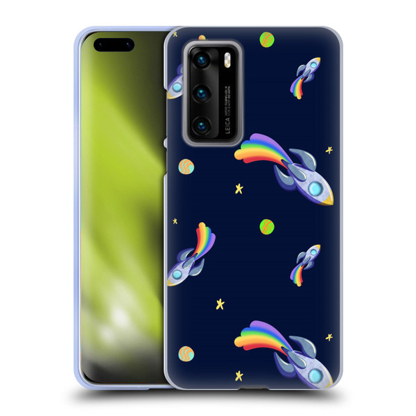 Carla Morrow Patterns Rocketship Soft Gel Case for Huawei P40 5G
