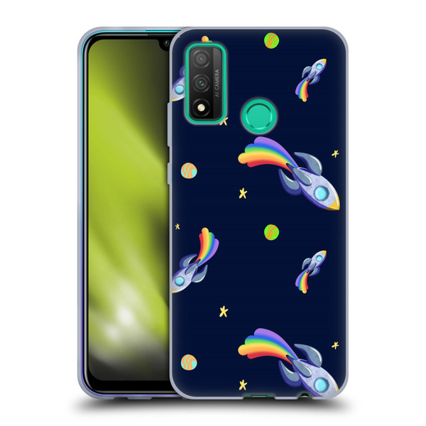 Carla Morrow Patterns Rocketship Soft Gel Case for Huawei P Smart (2020)