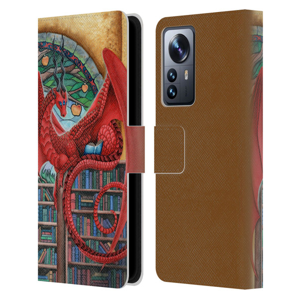 Carla Morrow Dragons Gateway Of Knowledge Leather Book Wallet Case Cover For Xiaomi 12 Pro