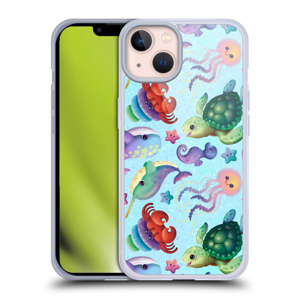 Carla Morrow Patterns Sea Life Soft Gel Case for Apple iPhone 13