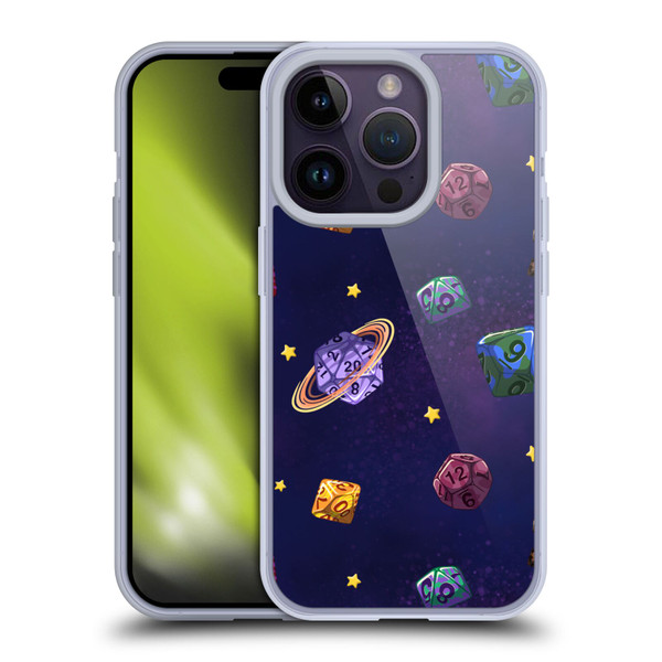 Carla Morrow Patterns Dice Numbers Soft Gel Case for Apple iPhone 14 Pro