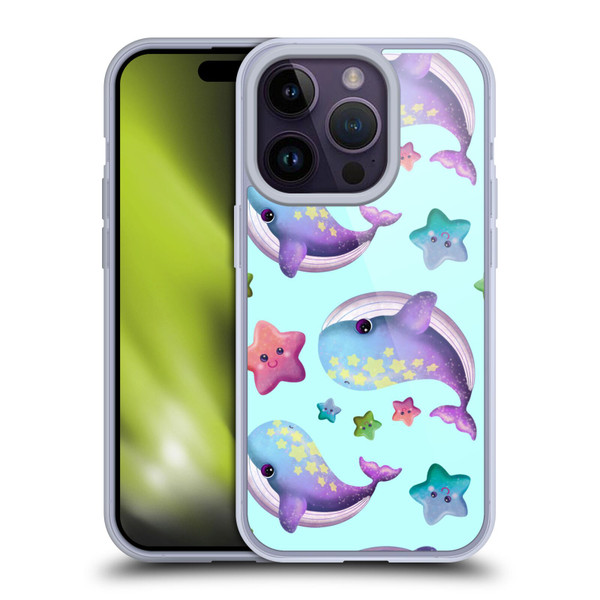 Carla Morrow Patterns Whale And Starfish Soft Gel Case for Apple iPhone 14 Pro
