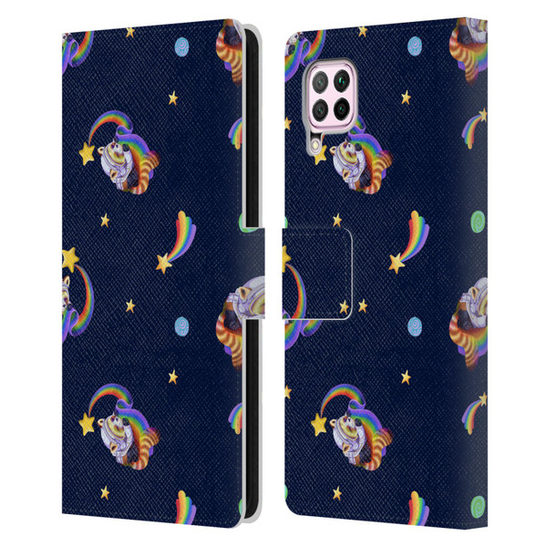 Carla Morrow Patterns Red Panda Leather Book Wallet Case Cover For Huawei Nova 6 SE / P40 Lite