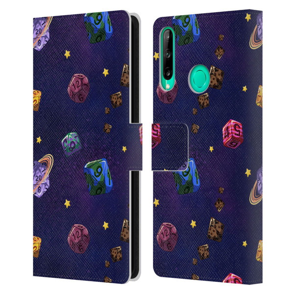 Carla Morrow Patterns Dice Numbers Leather Book Wallet Case Cover For Huawei P40 lite E