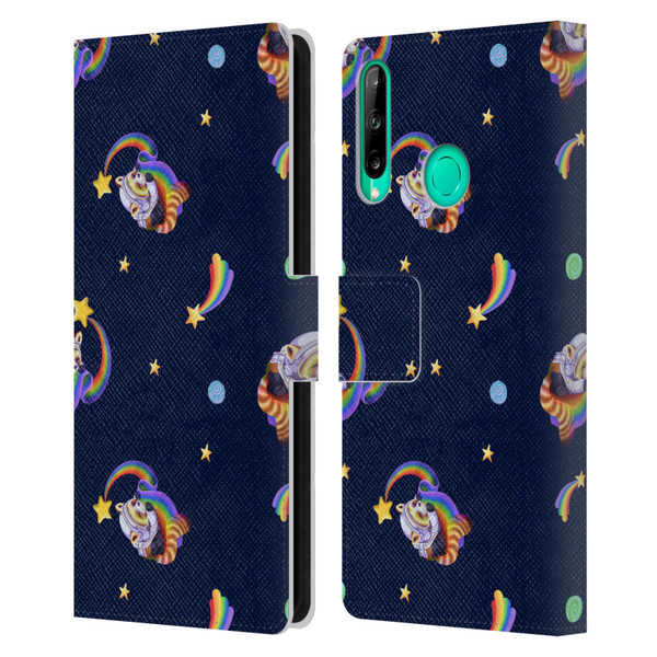 Carla Morrow Patterns Red Panda Leather Book Wallet Case Cover For Huawei P40 lite E