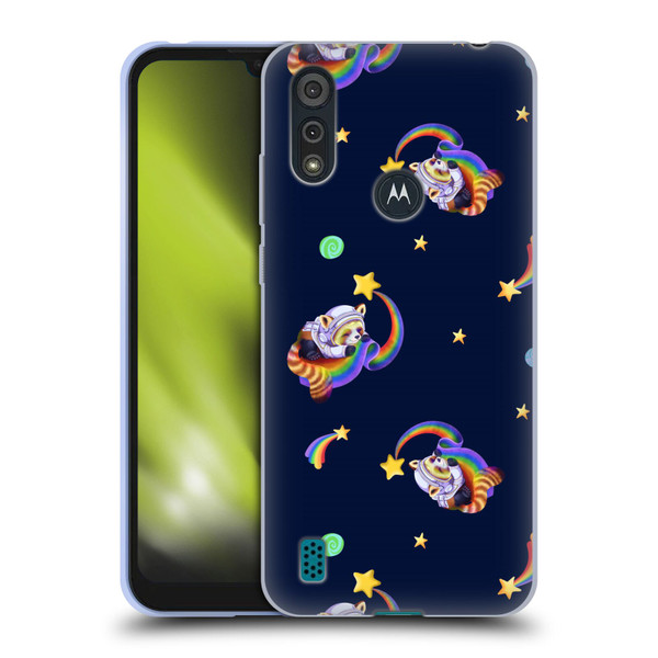 Carla Morrow Patterns Red Panda Soft Gel Case for Motorola Moto E6s (2020)