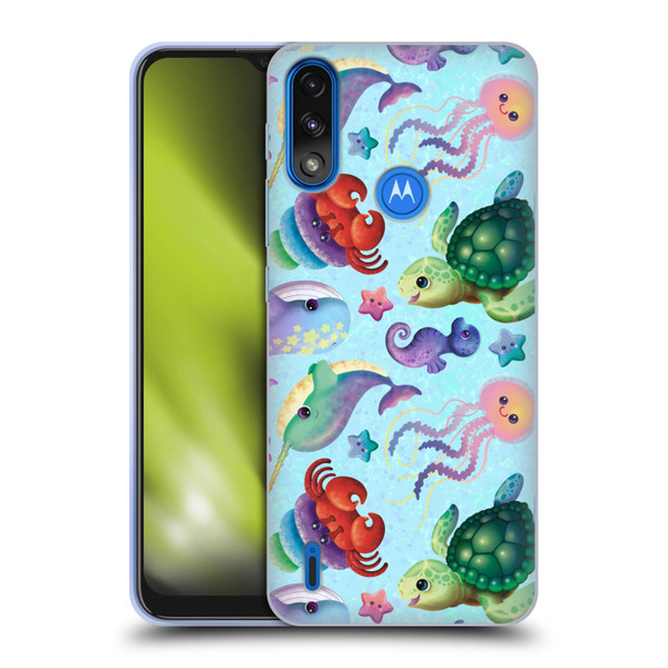 Carla Morrow Patterns Sea Life Soft Gel Case for Motorola Moto E7 Power / Moto E7i Power
