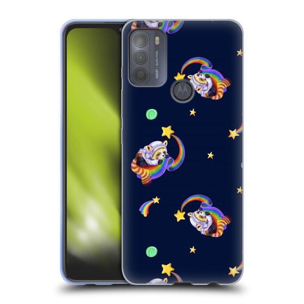Carla Morrow Patterns Red Panda Soft Gel Case for Motorola Moto G50