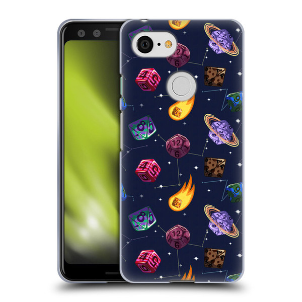 Carla Morrow Patterns Colorful Space Dice Soft Gel Case for Google Pixel 3