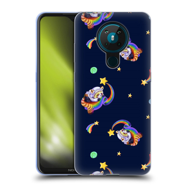 Carla Morrow Patterns Red Panda Soft Gel Case for Nokia 5.3