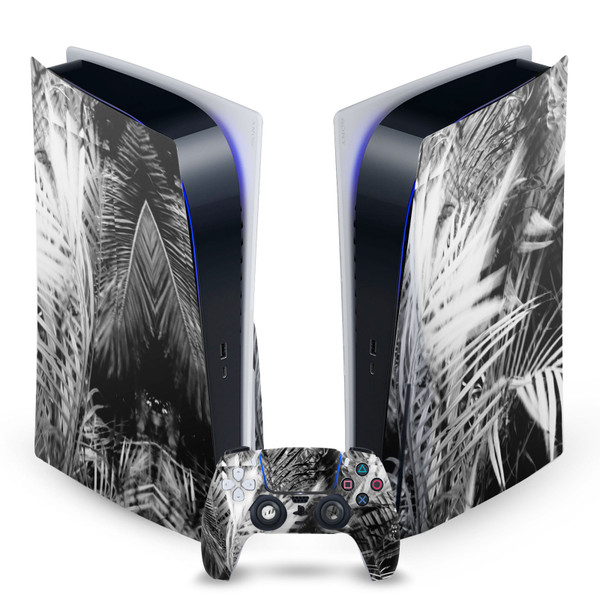 Dorit Fuhg Art Mix Palm Leaves Vinyl Sticker Skin Decal Cover for Sony PS5 Disc Edition Bundle