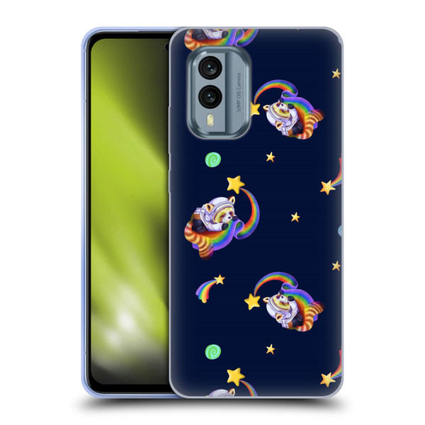 Carla Morrow Patterns Red Panda Soft Gel Case for Nokia X30
