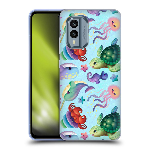 Carla Morrow Patterns Sea Life Soft Gel Case for Nokia X30