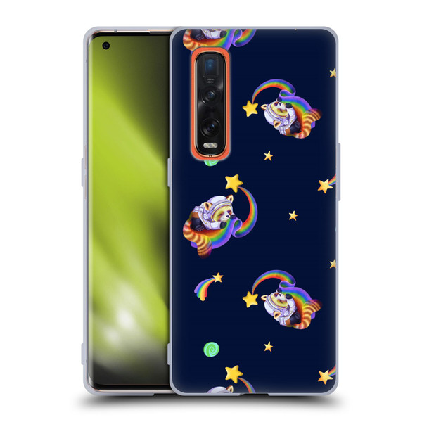 Carla Morrow Patterns Red Panda Soft Gel Case for OPPO Find X2 Pro 5G