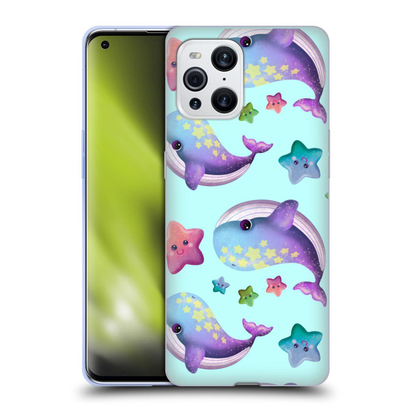Carla Morrow Patterns Whale And Starfish Soft Gel Case for OPPO Find X3 / Pro