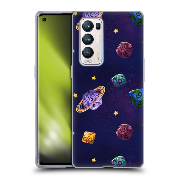 Carla Morrow Patterns Dice Numbers Soft Gel Case for OPPO Find X3 Neo / Reno5 Pro+ 5G