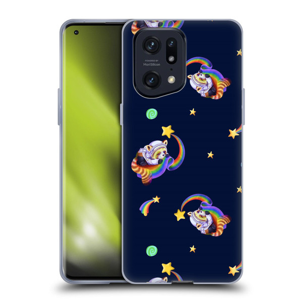 Carla Morrow Patterns Red Panda Soft Gel Case for OPPO Find X5 Pro