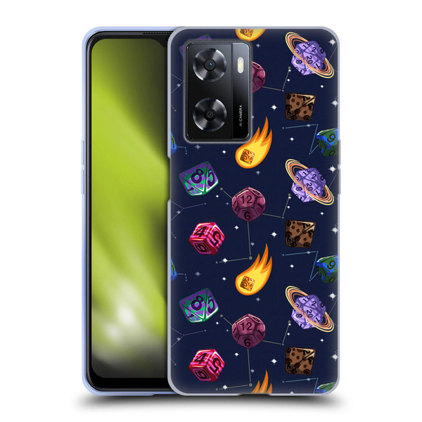 Carla Morrow Patterns Colorful Space Dice Soft Gel Case for OPPO A57s