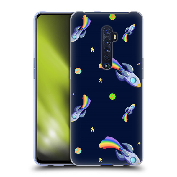 Carla Morrow Patterns Rocketship Soft Gel Case for OPPO Reno 2