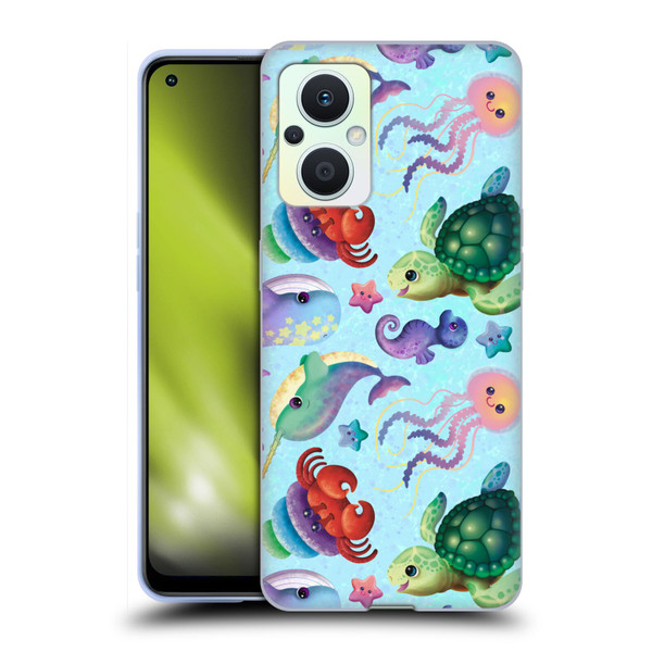 Carla Morrow Patterns Sea Life Soft Gel Case for OPPO Reno8 Lite
