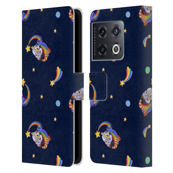 Carla Morrow Patterns Red Panda Leather Book Wallet Case Cover For OnePlus 10 Pro