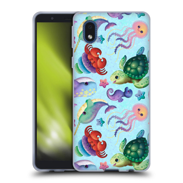 Carla Morrow Patterns Sea Life Soft Gel Case for Samsung Galaxy A01 Core (2020)