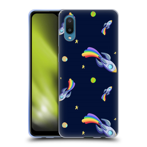 Carla Morrow Patterns Rocketship Soft Gel Case for Samsung Galaxy A02/M02 (2021)
