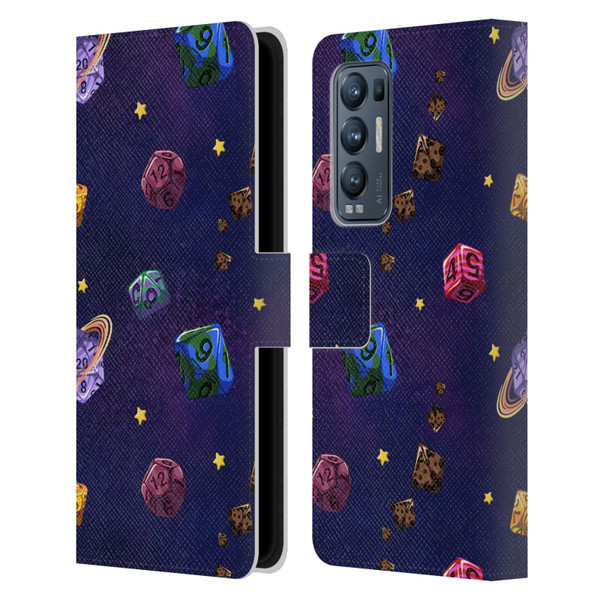 Carla Morrow Patterns Dice Numbers Leather Book Wallet Case Cover For OPPO Find X3 Neo / Reno5 Pro+ 5G