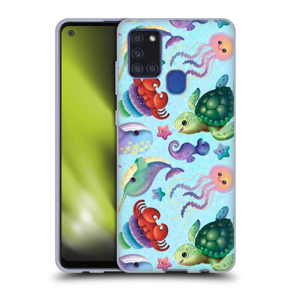 Carla Morrow Patterns Sea Life Soft Gel Case for Samsung Galaxy A21s (2020)