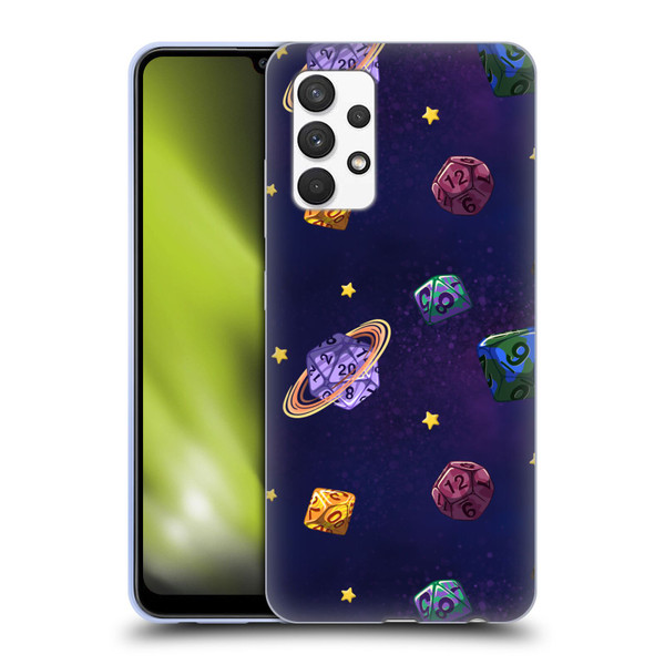 Carla Morrow Patterns Dice Numbers Soft Gel Case for Samsung Galaxy A32 (2021)