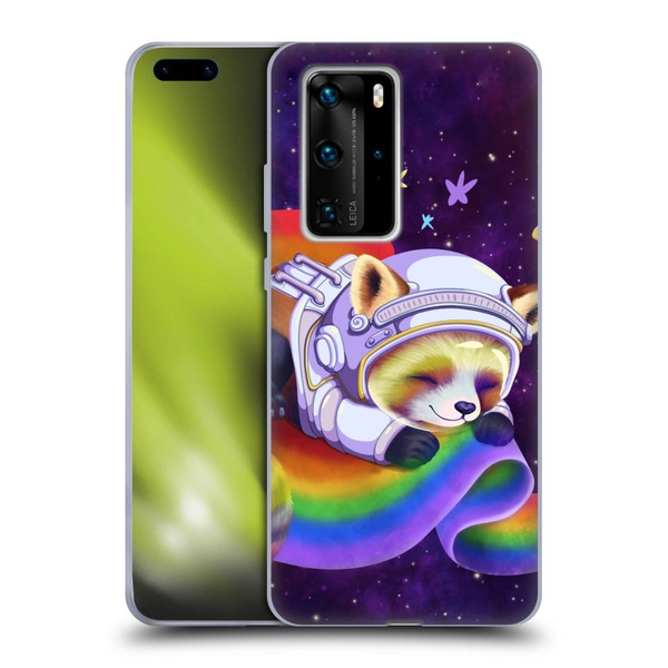Carla Morrow Rainbow Animals Red Panda Sleeping Soft Gel Case for Huawei P40 Pro / P40 Pro Plus 5G
