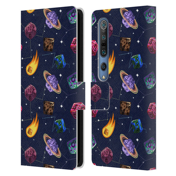 Carla Morrow Patterns Colorful Space Dice Leather Book Wallet Case Cover For Xiaomi Mi 10 5G / Mi 10 Pro 5G