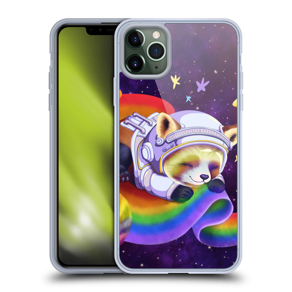 Carla Morrow Rainbow Animals Red Panda Sleeping Soft Gel Case for Apple iPhone 11 Pro Max